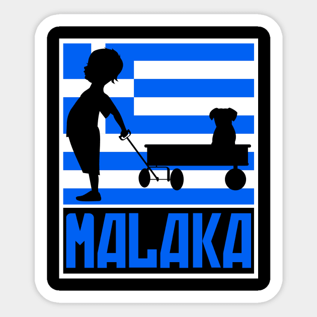 Greek Malaka. funny Greek Flag Sticker by Jakavonis